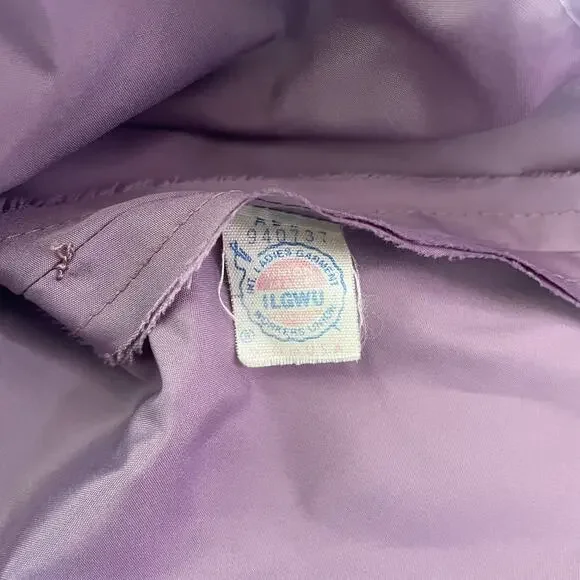 Vintage Maxi Dress Size 6 Purple Puff Sleeve A Line Princess Formal Prom 80s - Picture 12 of 16